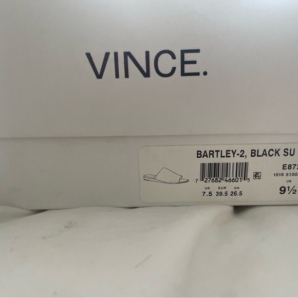 VINCE women’s Bartley 2 Black Suede Sandal (9.5) - Picture 2 of 3